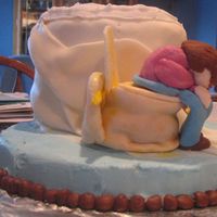 Side Of Toilet Roll Cake Toilet and man made of gumpaste/fondant