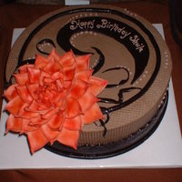 Sheila's Birthday Inspired by TheSweetestThingCS dahlia cake, this is a 10 inch round buttercream with gumpaste flower.