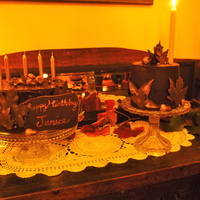 50Th Birthday Cake I made these two cakes for a dear friends 50th birthday party. The larger cake is 4 layers of chocolate cake with two layers of salted...