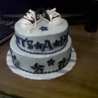Stars & Converse Nautical Stars, Converse Baby shoes in fondant, cakes covered in BC