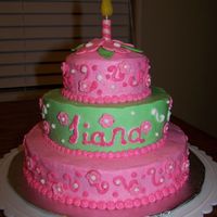 1St Birthday Cake I really liked the way this one turned out. BC and Fondant flowers. Had fun making this for my niece' first birthday.