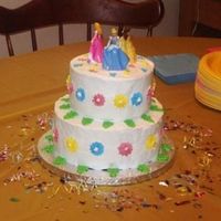 Flower B-Day Cake This is a cake that I did for my daughters 2nd birthday. This is one of my first tiered cakes. Thanks for taking the time to view it.