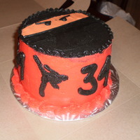 Ninja 6" gluten-free ninja chocolate cake with chocolate filling and buttercream frosting. Inspiration from brea1026 and LvMy4Runner.