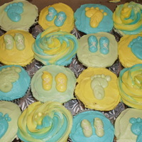 Baby Shower Cupcakes Simple cupcakes I made for a friend's co-worker. Marble cupcakes with Buttercream Drem.