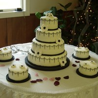 Dusty And Tiffany's Wedding Cake This is the biggest cake I've ever done. The tiers are15'', 12'', 9'' and 6'' tiers with 4...