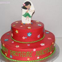 Lets Hula! Hula girl made to look like invitation.