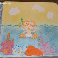 Undersea Shower I made this one to look like the invitation. Finally got to use my airbrush for the second time!