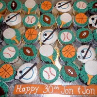 Sports Cupcake These are sports cupcakes. Made with fondant.