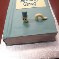 Book Worm Here's a cake that I did for the principal at my school. 9 x 13 cake covered in fondant.