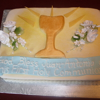 Communion Cake gum paste chalice, the rest is fondant.