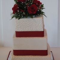 60Th Wedding Anniversary I made this cake for my grandparents 60th anniversary. This was my first time making square cakes and first time making a 3 tier cake. I...