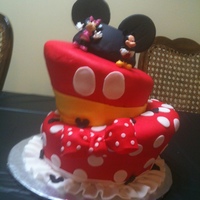 Mickey And Minnie Cake 