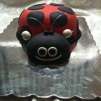 Lady Bug Cake This took a lot of planning but in the end it was one of my easiest cakes. i baked in body in a pyrex bowl to get the round shape. WASC...