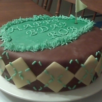 Golf Cake Made for one of my boss' birthdays. Used the new chocolate fondant by duff.