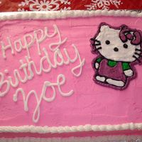 Hello Kitty all buttercream, i freehanded Hello Kitty, matched with the party invite