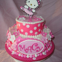 Hello Kitty One of my favorite cakes ever! The kitty is color flow.I did this cake a few months ago and recall for sure, but I'm pretty certain...