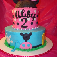 Minnie Mouse Club House What a fun cake to make.