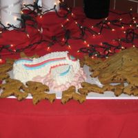 Airplane-Cookie Groom's Cake Groom's cake for a friend's wedding. He wanted an airplane flying into a chocolate chip cookie. It is an inside joke for the...