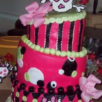 Skull Cake done in fondant and gum paste skulls