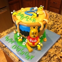 Pooh Cake Sorry about the photo shot, but this is my version of the honey pot Pooh cake. All pieces are MMF. Thanks for looking!