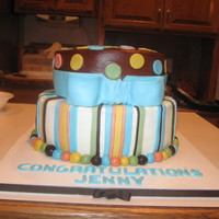 Baby Shower Baby Shower cake for my sister, given by her work friends. The invitation was the inspiration.