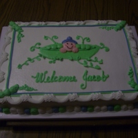 Pea In A Pod Once again I got the idea from a cake here on CC. White cake with buttercream icing.