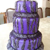 Purple Zebra This is what my Niece wanted for her 17th Birthday cake Purple and Black Zebra Striped Chocolate Cake with Chocolate Ganache filling. She...