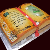 Once Upon A Time Book cake done for a friend throwing a shower with a "Bedtime Stories" theme. Sour Cream Almond Cake with Marion Berry...