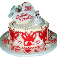 Wedding Cake With Money This is a cake made for my best friends wedding. She wants money so I put that on the cake. Looks nicer :-)First wedding cake. First try...