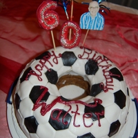 60Th Birthday Football Cake For My Bfs Father Football cake....
