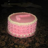 Pink Floral Birthday Cake This is a cake i made for a co-workers wife. It is a chocolate cake with regular buttercream icing. The cake tasted like an oreo! Yum! I...