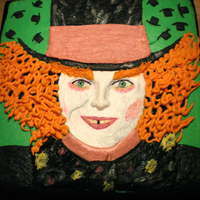 Johnny Depp/mad Hatter I made this for my sister's birthday. Completely out of BC and a little bit of luster dust and I brushed a bit of piping gel over the...