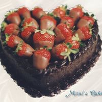 Chocolate Heart W/strawberries Chocolate Heart with fresh strawberries