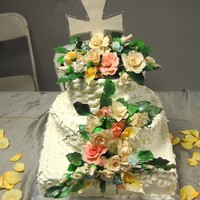 Andrew & Rachel Baptsim Cake I really enjoyed making this cake I thought it will be a great gift for my niece and nephew and it was. As we all know sugar flowers can...