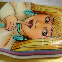 Another Hannah Montana Portrait Every time I do a portrait cake, it's always hannah montana. I just can't escape that girl. I've drawn her face so many...