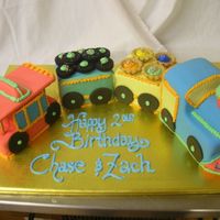 Choo Choo Train Four little cakes filled with fresh strawberries and covered in fondant