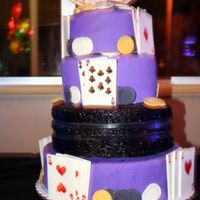 Purple Vegas Cake This cake was alternating layers of choc & vanilla, 6, 8, 10, 12. It was for my hairstylest, she threw a huge sweet 16 for her daughter...