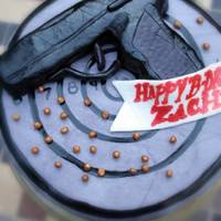 Bb Gun Birthday Cake This cake was for my son's 13 birthday. He has become very interested in guns, I made him this cake.