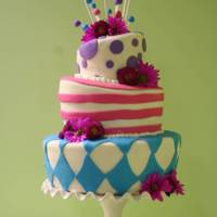 Topsy Turvy Cake This cake was for a friends Alice in Wonderland party, all the children went to see the movie after the tea party. It was my first topsy...