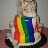 Rainbows And Skulls This was made for a friend's surprise party. The theme was rainbows and skulls. I hated it as I was putting it together, but loved the...