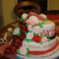 Funeral Cake This cake was made for my friends father's funeral. It was my first attempt with fondant, but I'm pretty proud of it.