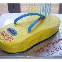 Havaianas Jandal Cake This was Made for a good friend of ours his 30th,Banana with lemon cream cheese icing, i used the Niuean flag colours as that is where why...