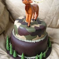 Deer/elk covered in MMF, sugar paste figure