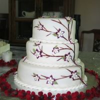 My First Fondant Wedding Cake This is a cake I did for my sister in laws Wedding.