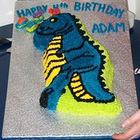 Dinosaur Cake Made for my son"s 4th birthday. Just love those dinos.