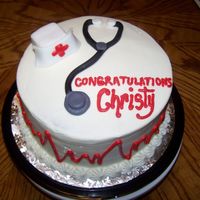 Nurse Graduation Cake Inspiration from a lot of cakes on cc. Nurse's cap and stethascope are mmf. rest is b/c.tfl