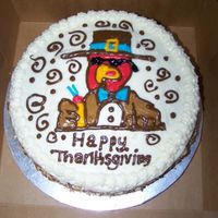 Drunken Turkey friend of mine wanted " the funniest turkey you can find" on the top of her carrot cake. She enjoys her cocktails, so i figured...