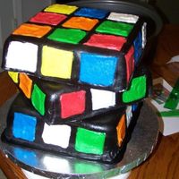 Rubix Cube covered in MMF. colored squares are b/c