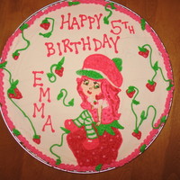 Strawherry Shortcake Cookie Cake This is one big chocolate chip cookie.