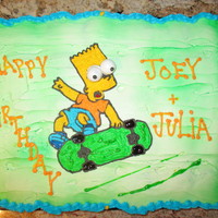 Bart Simpson Cupcake Cake This cake is all cupcakes